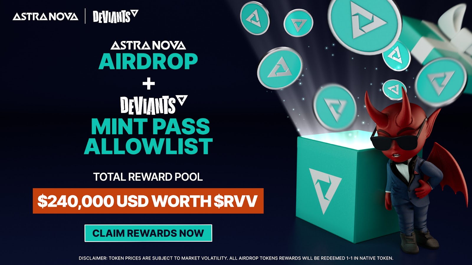 Astra Nova 的 30M $RVV 空投和铸造 Deviants Mint Pass之完整指南